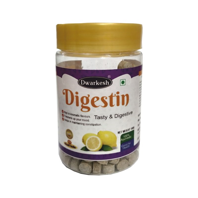 Dwarkesh Digestin Tablets (Nimbu Vati )100gm Bottle Pack of 2